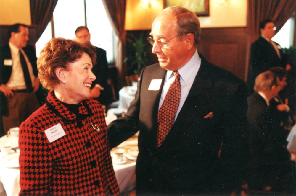 Richard Devos with Joyce Hecht.